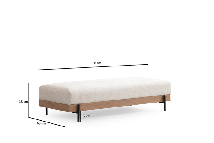 Atelier Del Sofa Eti Oak Pouffe - Blanco